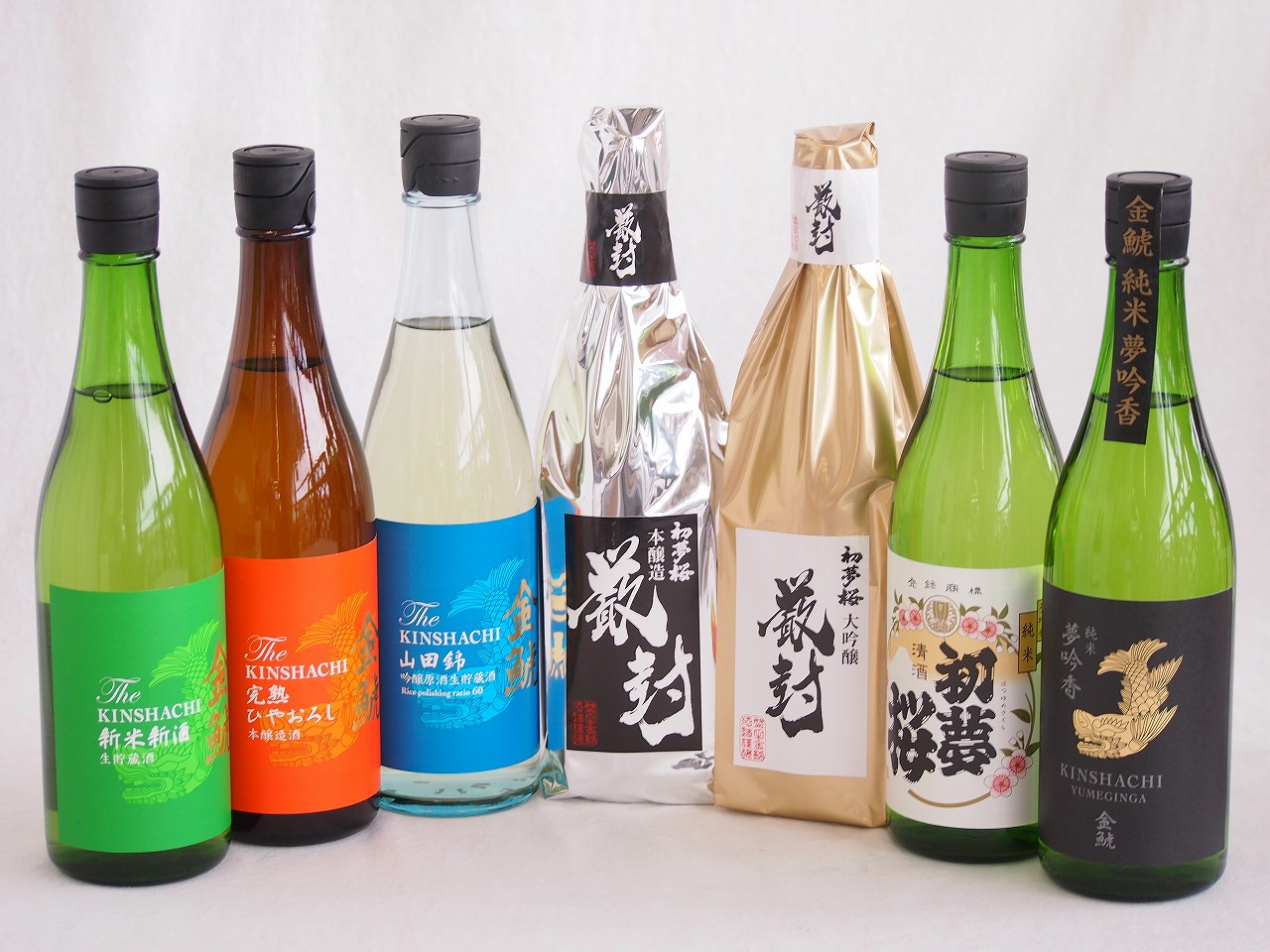 【最大2000円オフクーポン10日1:59迄】贅沢な日本酒7本セット(金鯱初夢桜 厳封本醸造(愛知) 金鯱山田錦吟醸原酒生貯蔵(愛知) 金鯱完熟しやおろし(愛知) 金鯱新米新酒(愛知) 金鯱純米夢吟香(愛知) 金鯱初夢桜 純米(愛知) 金鯱初夢桜 厳封大吟醸(愛知)) 720ml×7本