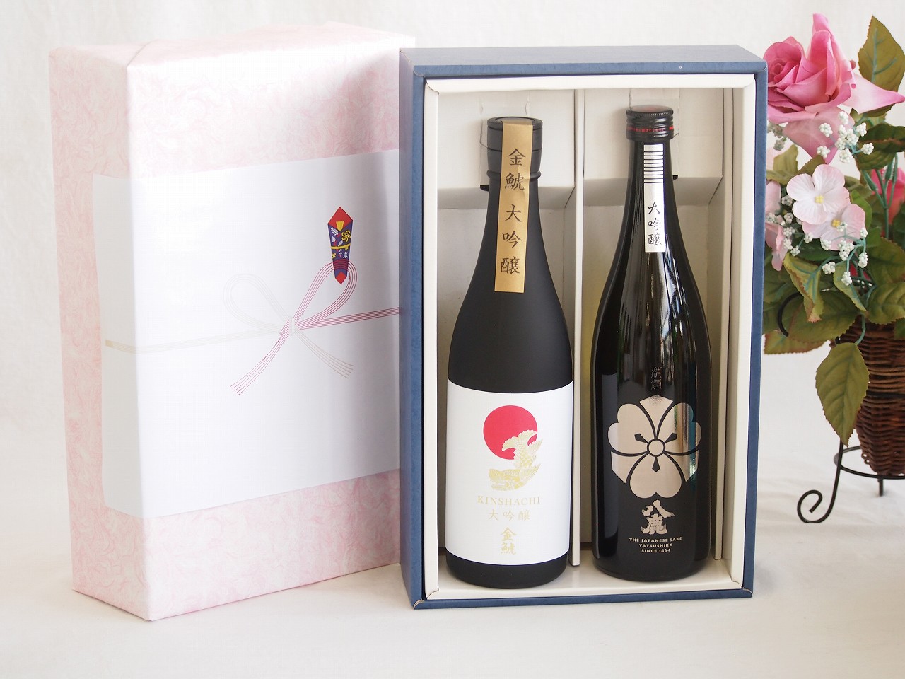 【最大2000円オフクーポン10日1:59迄】贅沢な日本酒感謝ボックス2本セット(金鯱大吟醸(愛知) 八鹿大吟醸(大分)) 720ml×2本