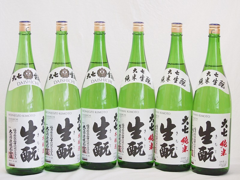 福島大七6本セット(大七 生もと 本醸造(福島県) 大七 生もと 純米(福島県)) 1800ml&times;6本｜贈り物本舗じざけや