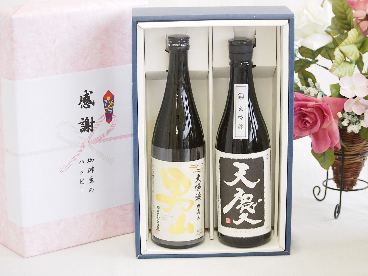 【最大2000円オフクーポン26日1:59迄】日本酒大吟醸感謝の贈り物ボックス2本セット(早川酒造部 天慶(三重県) 盛田 男山(愛知県)) 720ml&times;2本｜贈り物本舗じざけや