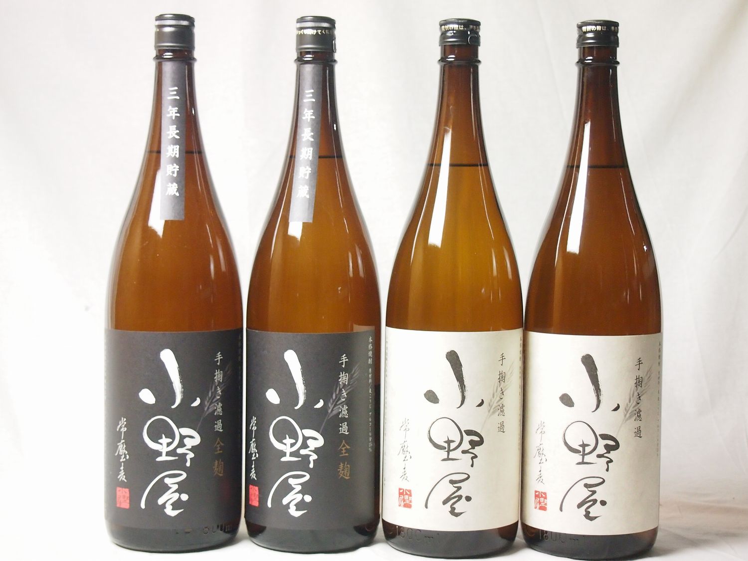 【最大2000円オフクーポン17日1:59迄】小野屋4本セット 麦焼酎　手すき濾過2本　全麹2本　小野屋　1800ml×4本(大分県)