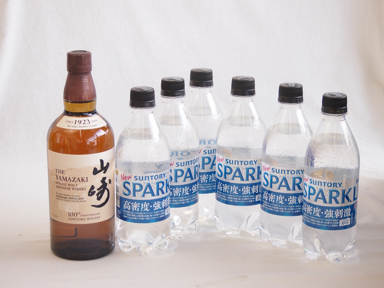 【最大2000円オフクーポン10日1:59迄】家飲みを、バーカウンターへ ハイボールウイスキー7本セット(山崎 43度 サントリー天然水スパークリング) 700ml×1本 500ml×6本