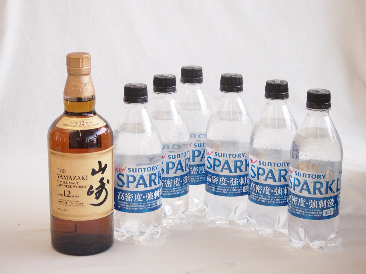 【最大2000円オフクーポン10日1:59迄】家飲みを、バーカウンターへ ハイボールウイスキー7本セット(山崎12年43度 サントリー天然水スパークリング) 700ml×1本 500ml×6本