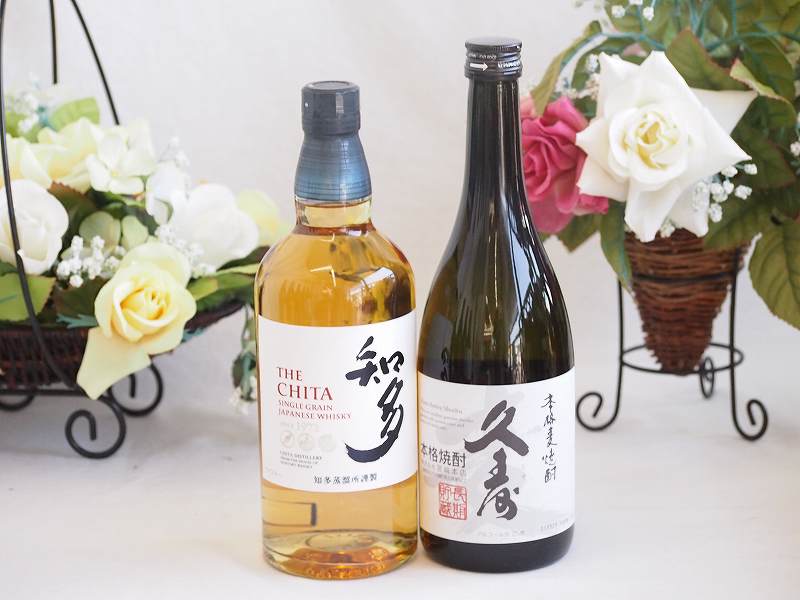 【最大2000円オフクーポン17日1:59迄】贈り物ギフト ジャパニーズウイスキーと本格麦焼酎対決セット 知多700ml久寿25°(三重県)720ml