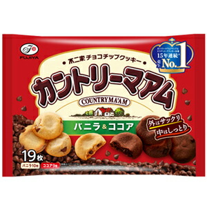 楽天市場】不二家 カントリーマアム(バニラ＆ココア)18枚入り×1袋