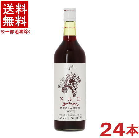 ［ワイン］★送料無料★※２ケースセット　五一わいん　酸化防止剤無添加　メルロ　赤　（１２本＋１２本）７２０ｍｌセット　（２４本セット）（７５０）（五一ワイン）（国産・信州）（日本ワイン）（メルロー）林農園｜リカー問屋マキノ