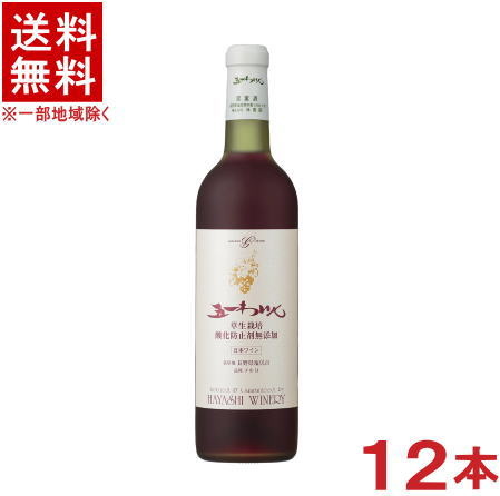 ［ワイン］★送料無料★※　 五一わいん　草生栽培　メルロ　赤　７２０ｍｌ　１ケース１２本入り　 （１２本セット）（７５０）（酸化防止剤無添加）（五一ワイン）（メルロー）（国産・信州）（日本ワイン）林農園