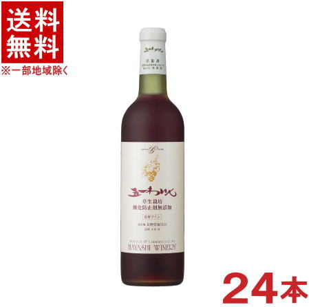 ［ワイン］★送料無料★※２ケースセット　 五一わいん　草生栽培　メルロ　赤　（１２本＋１２本）７２０ｍｌセット　 （２４本セット）（７５０）（酸化防止剤無添加）（五一ワイン）（メルロー）（国産・信州）（日本ワイン）林農園