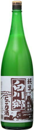 清酒 日本酒 ９本まで同梱可 白川郷 純米にごり酒 初売り １本 注文割引 １８００ｍｌ瓶 １．８Ｌ 三輪酒造