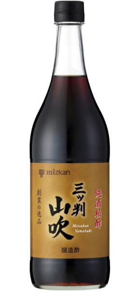 ［調味酢］２ケースまで同梱可★<br>ミツカン　三ツ判山吹　９００ｍｌ瓶　１ケース６本入り　<br>（６本セット）（純酒粕酢）（醸造酢）（お酢・す）（ｍｉｚｋａｎ）【お取り寄せ】