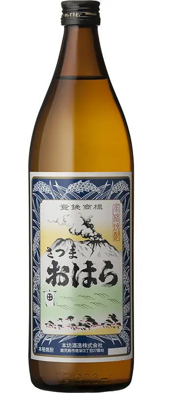 ［芋焼酎］１ケースで１梱包★ ２５度　さつまおはら　９００ｍｌ瓶　１ケース１２本入り　 （本格焼酎）本坊酒造株式会社