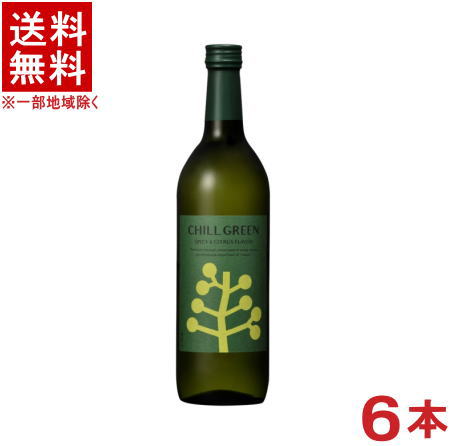 ［麦焼酎・焼酎乙類］★送料無料★※６本セット　 ２５度　ＣＨＩＬＬ　ＧＲＥＥＮ　ｓｐｉｃｙ＆ｃｉｔｒｕｓ　７２０ｍｌ瓶　６本　 （１ケース６本入り）（スパイシー&シトラス風味）（ボタニカル系麦焼酎）（むぎ焼酎）（チル グリーン）濱田酒造