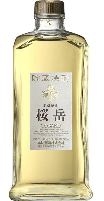 ［麦焼酎］２ケースまで同梱可★ ２５度　貯蔵焼酎　桜岳　７２０ｍｌ瓶　１ケース６本入り　 （６本セット）（本格焼酎）（樽貯蔵）（ＯＵＧＡＫＵ）本坊酒造株式会社