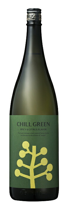［麦焼酎・焼酎乙類］１ケースで１梱包★２５度　ＣＨＩＬＬ　ＧＲＥＥＮ　ｓｐｉｃｙ＆ｃｉｔｒｕｓ　１．８Ｌ瓶　１ケース６本入り　（６本セット）（１８００ｍｌ）（スパイシー&シトラス風味）（ボタニカル系麦焼酎）（むぎ焼酎）（チル グリーン）濱田酒造｜リカー問屋マキノ 10,015円