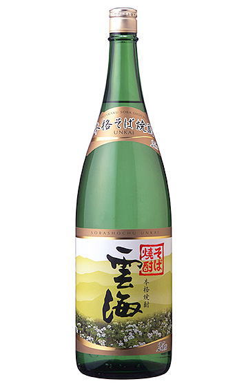 本格そば焼酎 雲海 1．8リットル ６本セット 吉兆雲海 25度 1800ml（1.8L）6本セット【雲海酒造】【送料無料