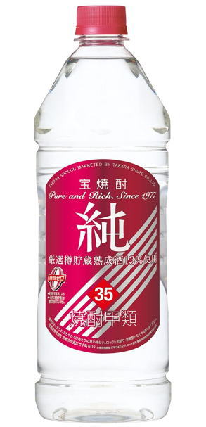 ［焼酎甲類］２ケースまで同梱可★ 宝　３５度　純　１９２０ｍｌ　 １ケース６本入り　 （赤ラベル）（１．９２Ｌ）（エコペット）（ＰＥＴ・ペットボトル）（タカラ）宝酒造