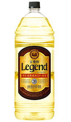 ［焼酎甲類］１ケースで１梱包★ 宝焼酎　２０度　レジェンド　４ＬＰＥＴ　 １ケース４本入り　 （４リットル・４０００ｍｌ）（エコペット）（Ｌｅｇｅｎｄ）（タカラ）宝酒造