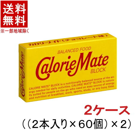 ［食品］★送料無料★※２ケースセット　 カロリーメイト　ブロック　【チョコレート味　２本入り】　 （６０個＋６０個）セット　 （４０ｇ×１２０個・箱）（バランス栄養食）大塚製薬　【お取り寄せ】 12,419円