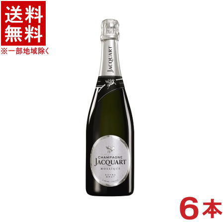 ［シャンパン］★送料無料★※６本セット　ジャカール　モザイク・エキストラ・ブリュット（白）　７５０ｍｌ瓶　６本　（１ケース６本入り）（シャンパーニュ）（辛口）（Jacquart Extra Brut）国分　【お取り寄せ】｜リカー問屋マキノ