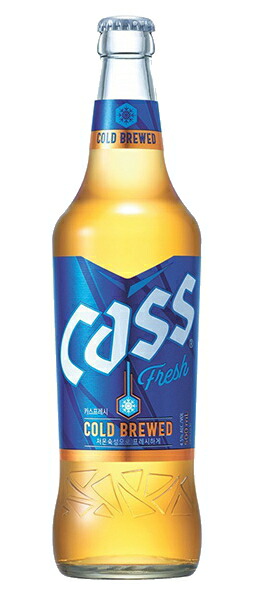 ［ビール］２ケースまで同梱可★ ＣＡＳＳ　ビール　５００ｍｌ瓶　１ケース１２本入り　 （１２本セット）（カスビール・OBビール）（韓国）日酒販