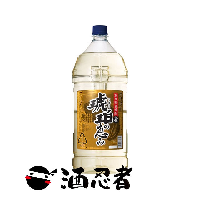 2021年激安 琥珀の恵み 麦焼酎 25度 4000ml 4L ペット qdtek.vn