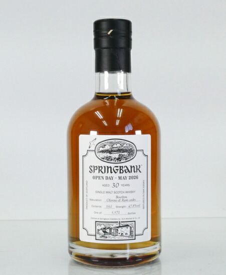 スプリングバンク３０年　OPEN MY MAY 2026　47.8%350ml｜酒のスーパー足軽　店
