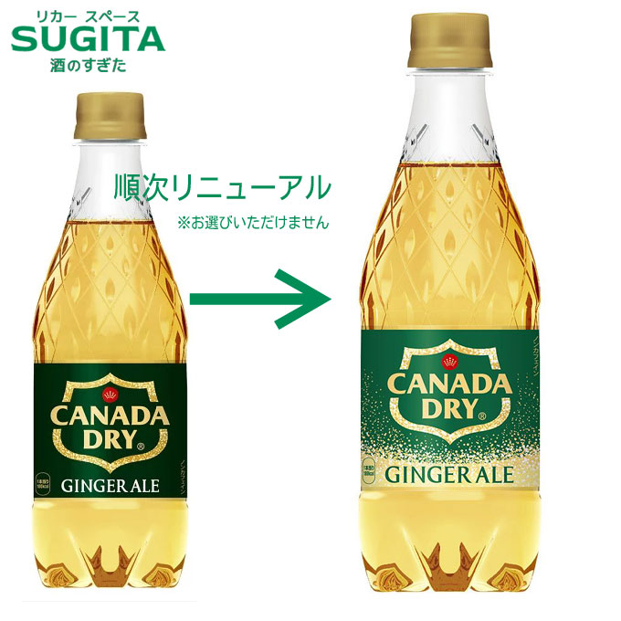 [10%ｵﾌクーポン-4/18] カナダドライ ジンジャーエール PET 500ml 【500ml×48本(2ケース)】　｜　【直送】コカ コーラ ペットボトル ジュース 炭酸飲料 ジンジャー 52186