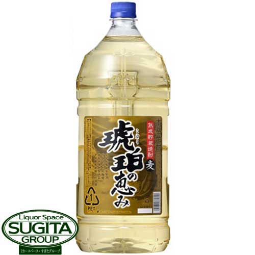 楽天市場】【送料無料】 本格麦焼酎 琥珀の恵み 25度 4000ml