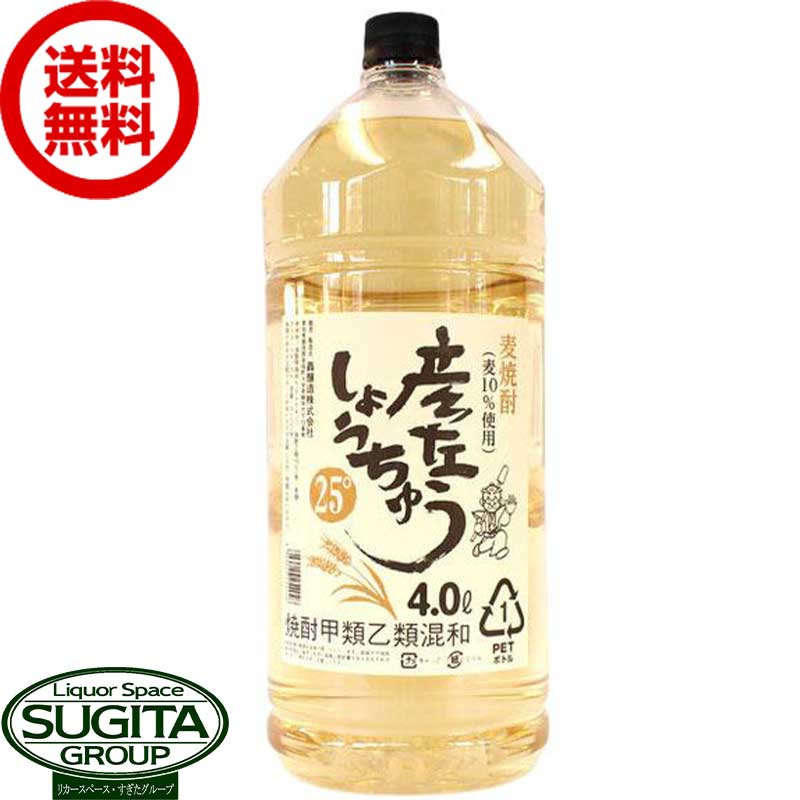 楽天市場】【送料無料】 本格麦焼酎 琥珀の恵み 25度 4000ml ペットボトル 【4L×4本(1ケース)】 麦焼酎 大容量 熟成貯蔵 :  酒のすぎた 楽天市場店