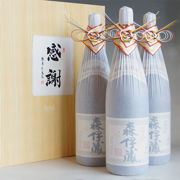 SALE／80%OFF】 退職祝 還暦祝 森伊蔵 おめかし 1800ml 3本組 感謝