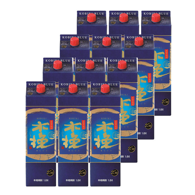 木挽BLUE パック 25度 1800ml×12本 芋焼酎 雲海酒造※北海道・東北地区は、別途送料1000円が発生します。 19,980円