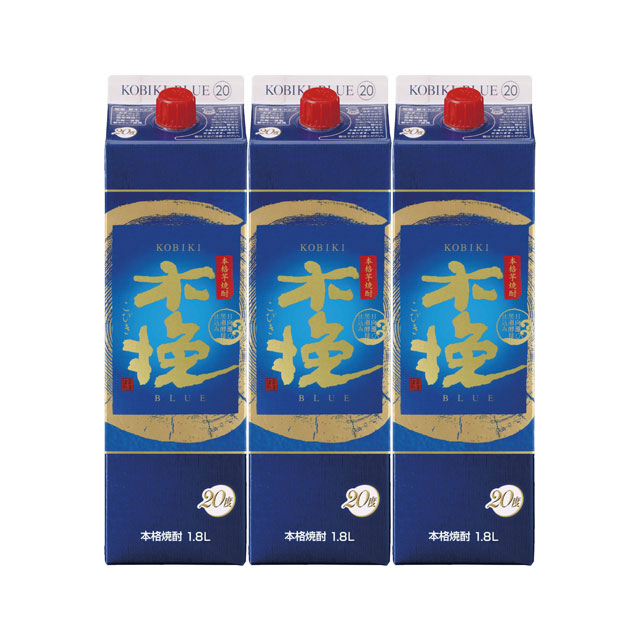 木挽BLUE 20度 パック 1800ml×3本 芋焼酎 雲海酒造※北海道・東北地区は、別途送料1000円が発生します。