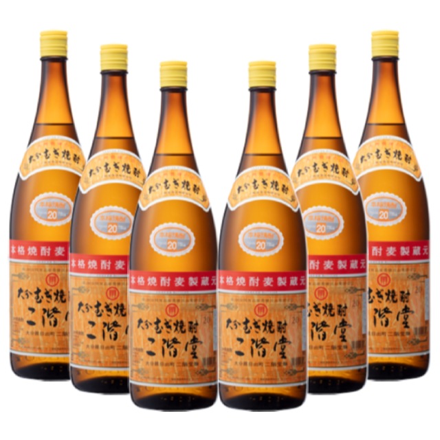 二階堂 20度 1800ml×6本 麦焼酎 二階堂酒造 大分県※北海道・東北エリアは別途運賃が1000円発生します。|酒どんどん 店