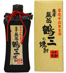 十六年古酒薩摩厳翁鶴三 25度 720ml瓶 16年貯蔵古酒芋焼酎 山元酒造 鹿児島県 化粧箱入【RCP】｜酒どんどん　店