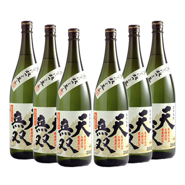 鹿児島限定 天無双 25度 1800ml×6本 甕つぼ仕込木桶蒸留 芋焼酎 さつま無双 ※北海道・東北エリアは別途運賃が1000円発生します。 12,666円