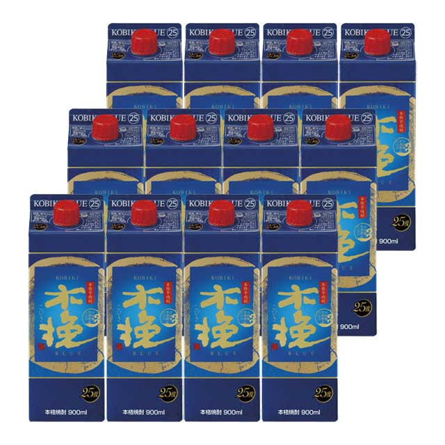 木挽BLUE 25度 パック 900ml×12本 芋焼酎 雲海酒造※北海道･東北エリアは別途運賃が1000円発生します。