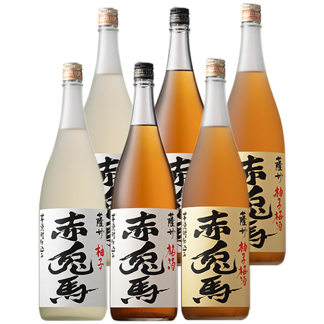 赤兎馬(せきとば)梅酒･柚子･柚子梅酒 14度 1800ml&times;各2本 計6本　※北海道・東北エリアは別途運賃が1000円発生します。｜酒どんどん　店