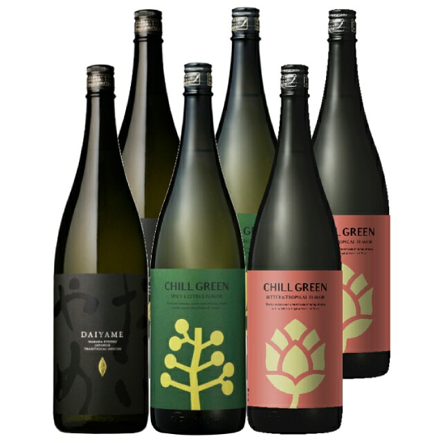 2025年3月13日より出荷予定！だいやめ･チルグリーン spicycitrus･bitter&tropical 25度 1800ml×各2本 計6本 焼酎 濱田酒造※北海道・東北地区は、別途送料1000円が発生します。
