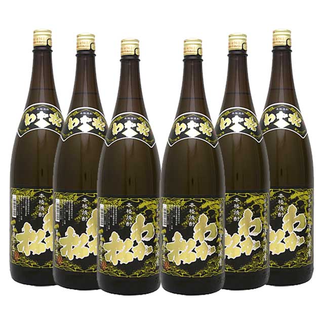 わか松 黒麹 25度 1800ml&times;6本 芋焼酎 若松酒造※北海道･東北エリアは別途運賃が1000円発生します。｜酒どんどん　店