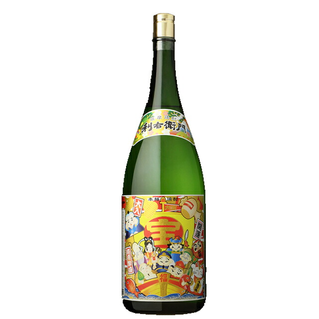 黒利右衛門 七福神ラベル 升升半升 25度 4500ml 芋焼酎 指宿酒造※北海道･東北エリアは別途運賃が1000円発生します。｜酒どんどん　店