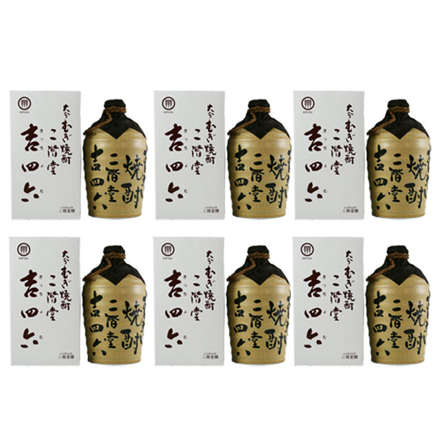 二階堂 吉四六の壷(ツボ)25度 1800ml×6本 麦焼酎 ※北海道・東北エリアは別途運賃が1000円発生します。|酒どんどん 店