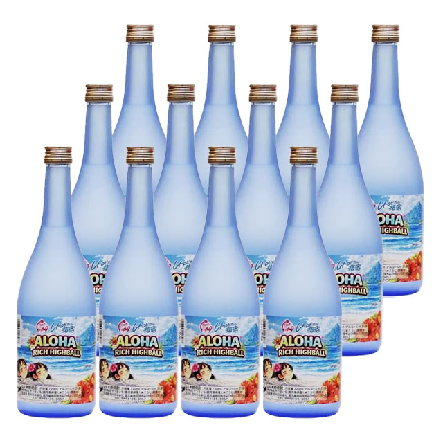 ALOHA RICH HIGHBALL アロハリッチハイボール 25度 720ml&times;12本 芋焼酎 田村合名 純黒※北海道･東北エリアは別途運賃が1000円発生します。｜酒どんどん　店