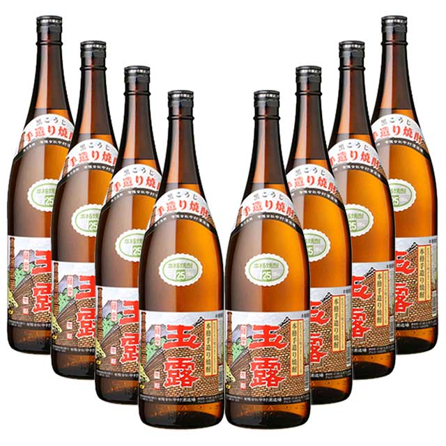 手造り 玉露 黒麹 25度 1800ml×8本 芋焼酎 中村酒造場※北海道・東北エリアは別途運賃が1000円発生します。|酒どんどん 店