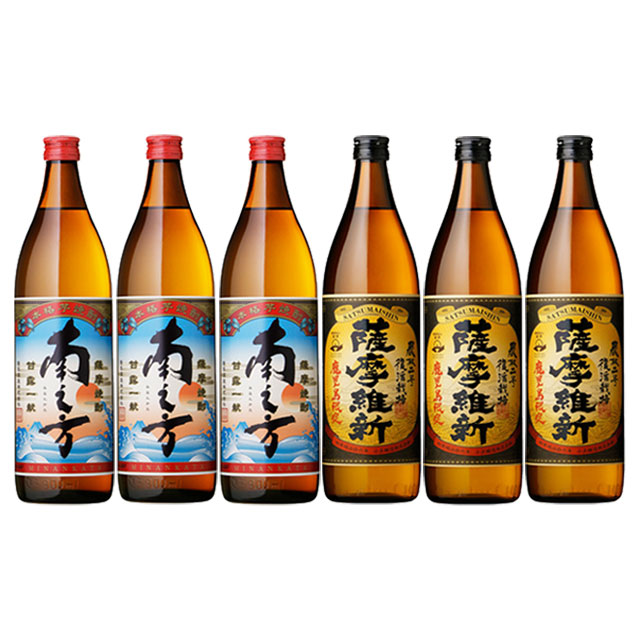 鹿児島限定芋焼酎セット(南之方･薩摩維新)900ml×各3本 計6本セット※北海道・東北地区は、別途送料1000円が発生します。