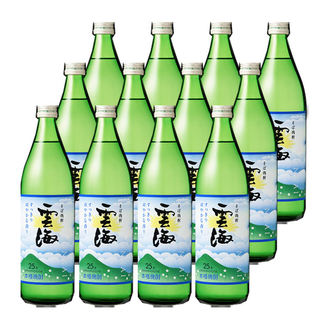 雲海そば 25度 900ml&times;12本 そば焼酎 雲海酒造※北海道･東北エリアは別途運賃が1000円発生します。｜酒どんどん　店