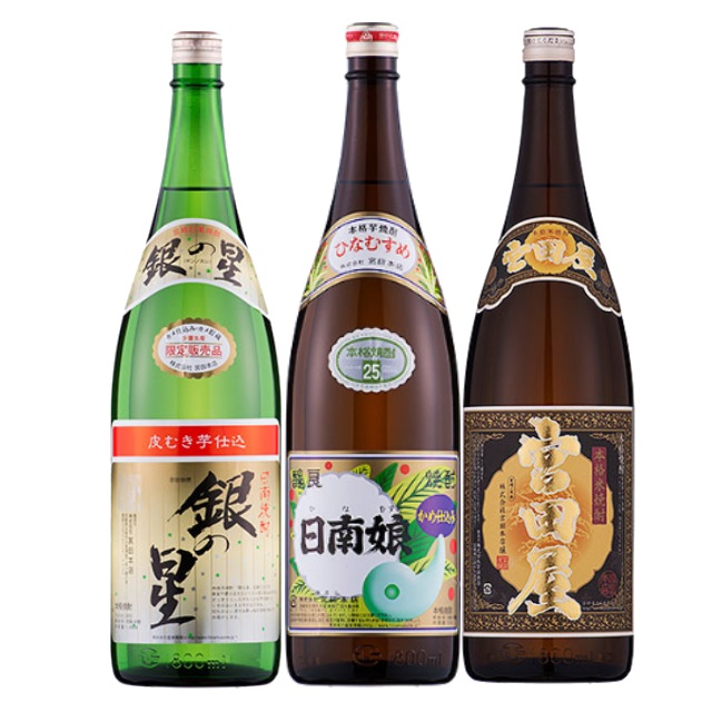 宮田本店セット(日南娘･銀の星･宮田屋) 25度 1800ml×各1本 計3本 宮田本店 宮崎※北海道･東北エリアは、別途運賃が1000円発生します。