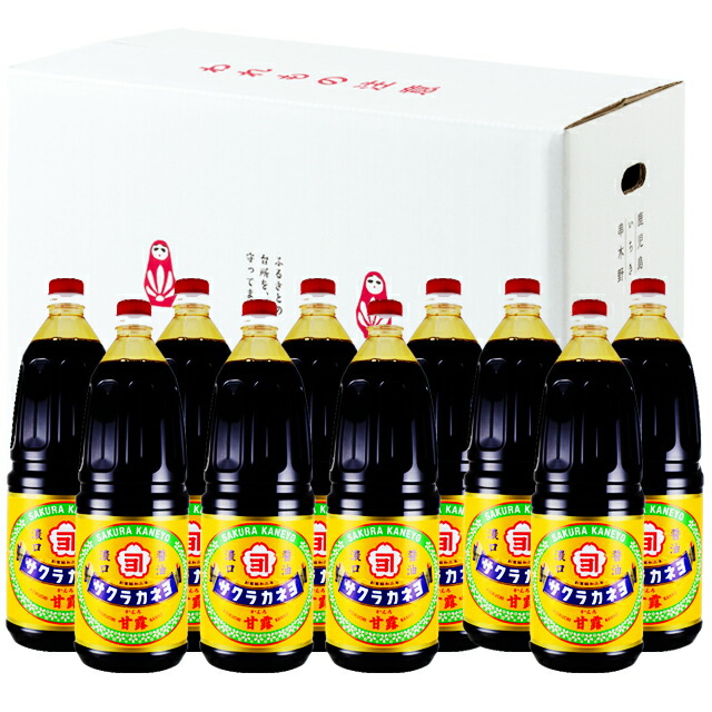 サクラカネヨ　濃口醤油　甘露　1.8Ｌ × 10本　吉村醸造　鹿児島