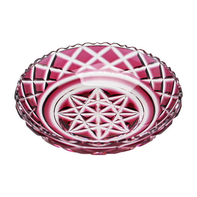 楽天市場】《日本製》薩摩切子 皿 ルリ さつま切子 廃盤品 高級品 職人