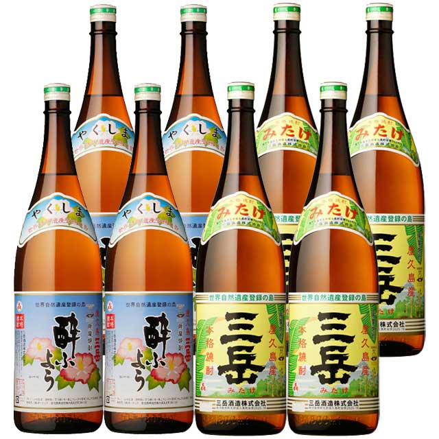 プレミアム三岳 酔ふよう･三岳 1800ml ×各4本 芋焼酎 三岳酒造 屋久島【限定品】【送料無料】※北海道・東北地区は、別途送料1000円が発生します。