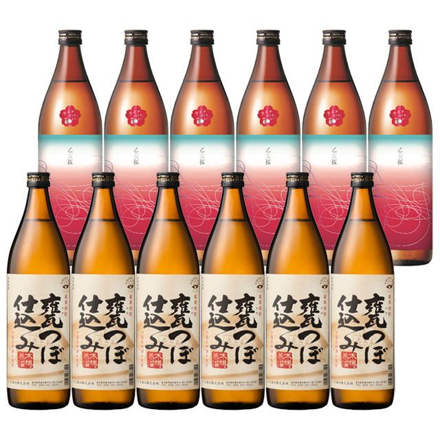 乙女桜・無双 甕つぼ仕込み 25度 900ml×各6本 芋焼酎 さつま無双※北海道・東北エリアは別途運賃が1000円発生します。